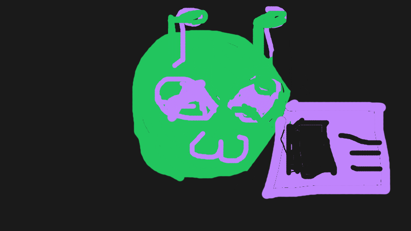 Drawing of "a planet with a passport" by @nush