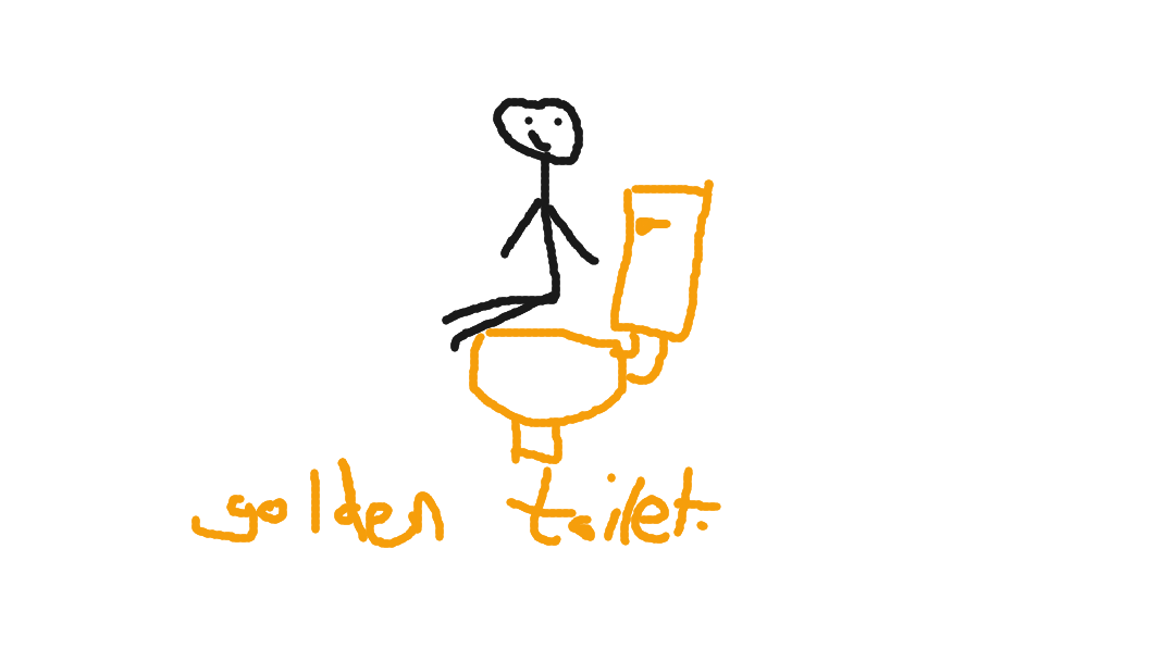 i would LOVE a golden toilet actually