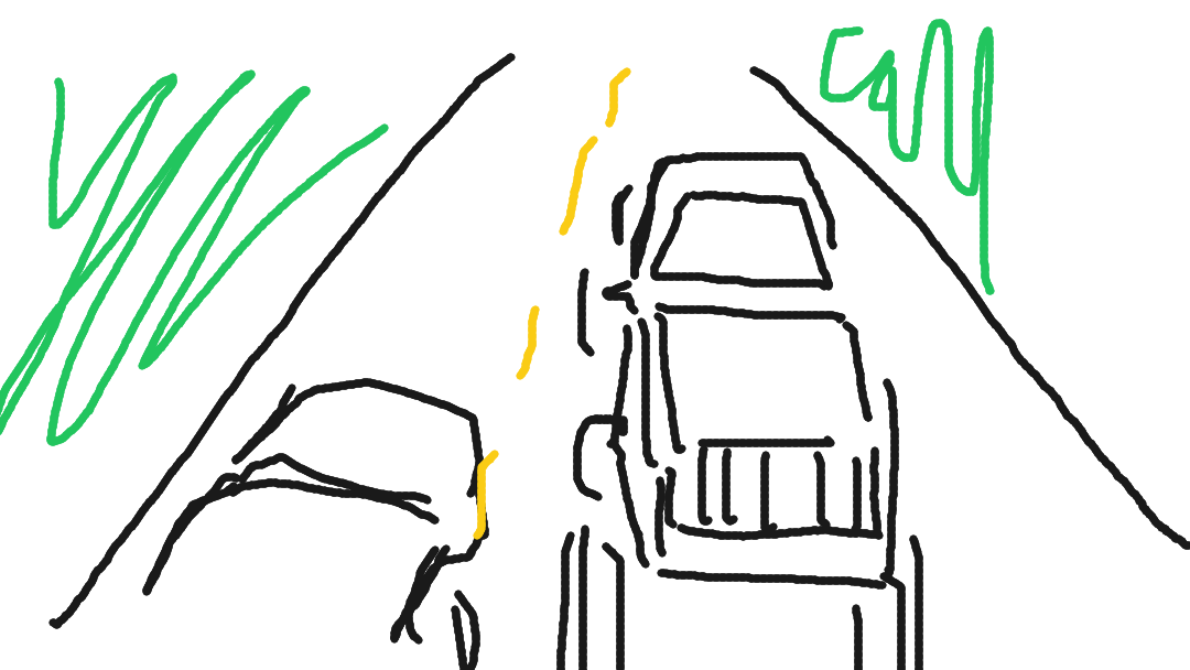 Trying to pass a slow driver