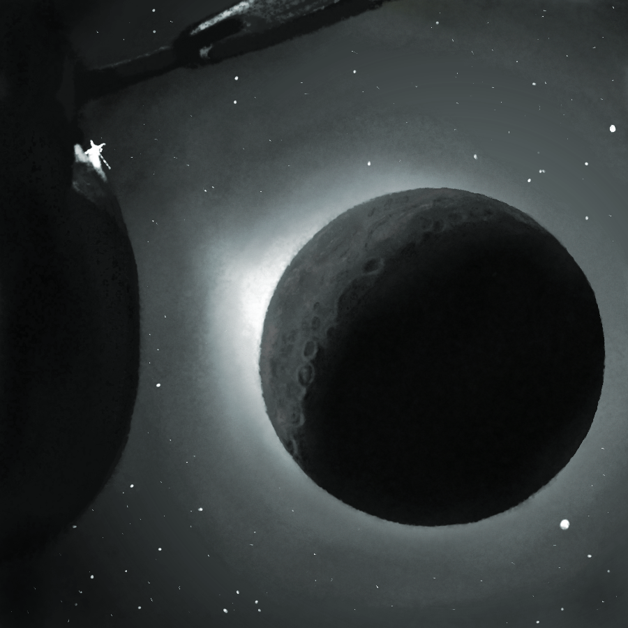 A solar eclipse the Artemis II astronauts viewed from beyond the moon