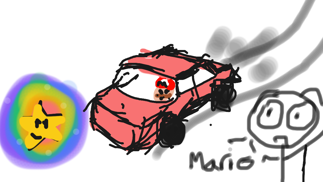 Highway attack on pedestrians leaves mario in a high speed chase while collecting stars which increase his speed to some extent