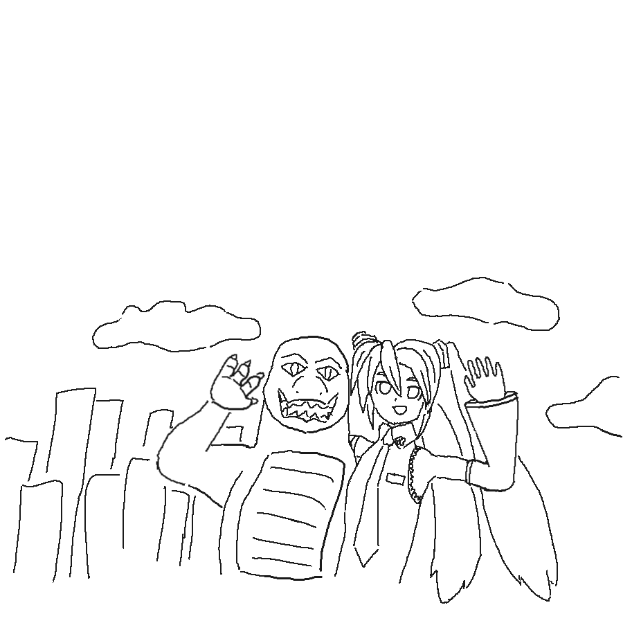 Miku and Godzilla