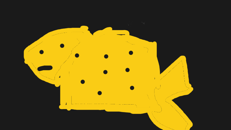 Drawing of "fish" by @yuh