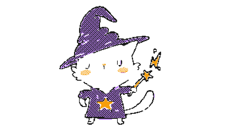 original image from vecteezy - "8666999-sticker-of-a-cartoon-cat-wizard"