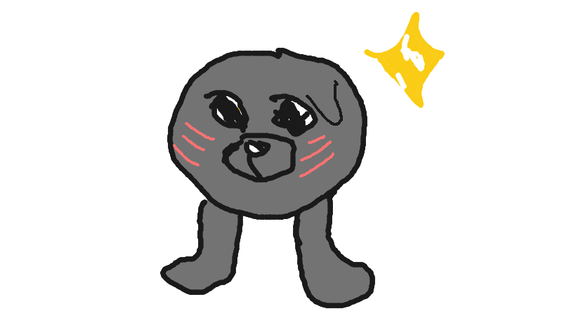 Round kawaii dog