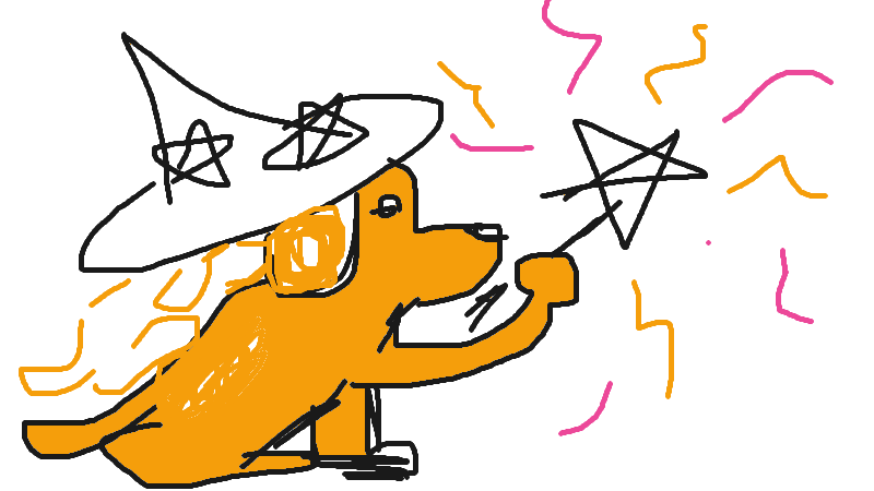 Drawing of "wizard animal" by @monkeydluffy