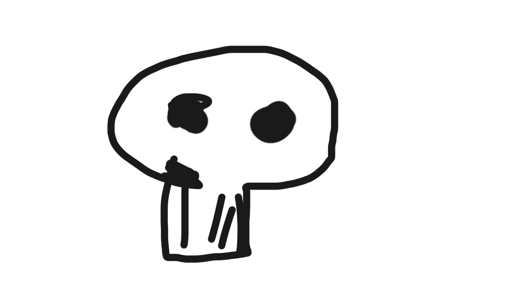 Drew this skull because Bakatako is for LOSERS/Joke