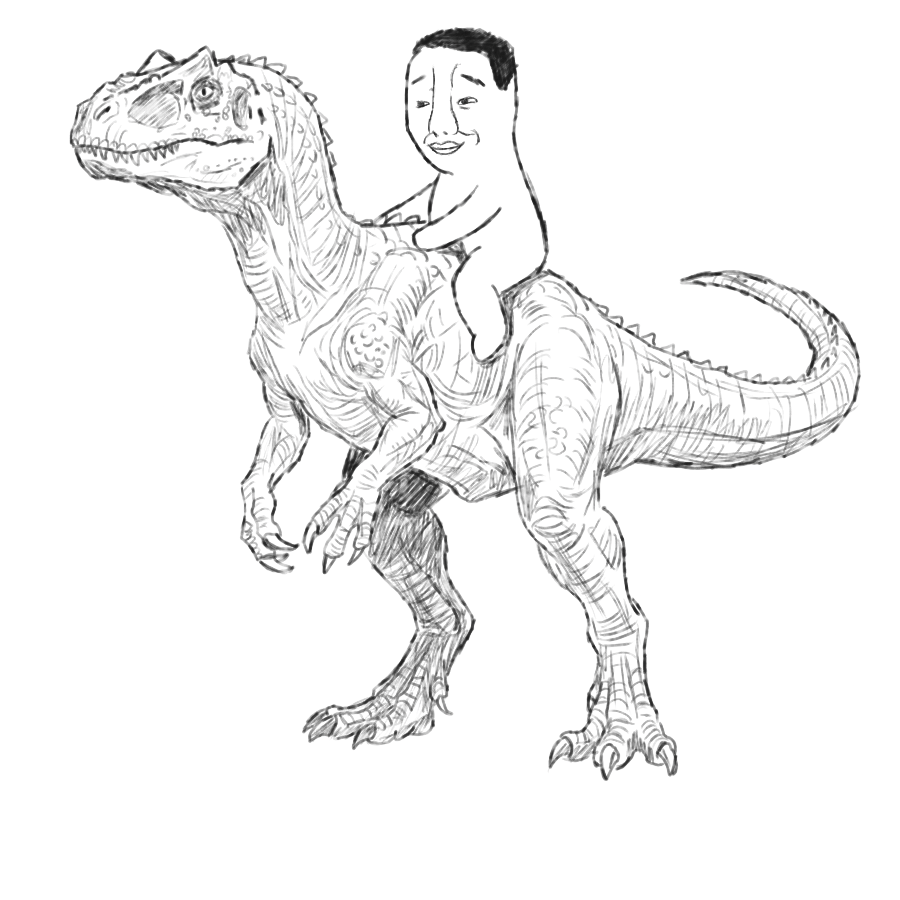 Me riding the dino in my pfp