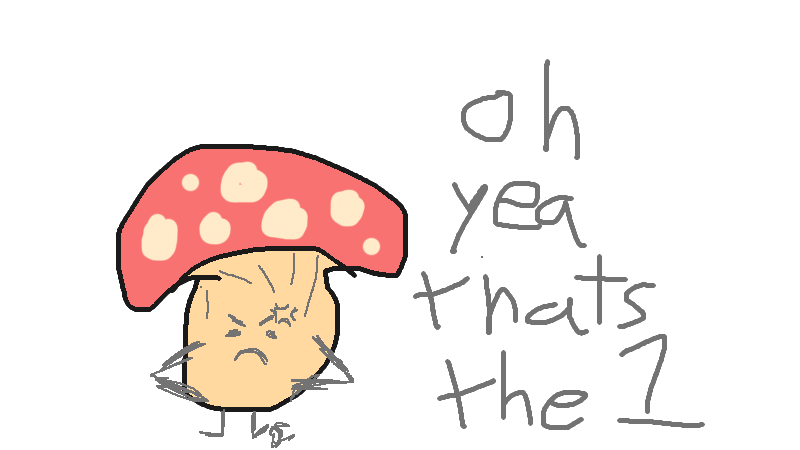 Drawing of "mushroom" by @bakatakoslover