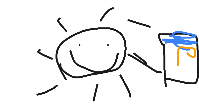Drawing of "a planet with a passport" by @gabrield