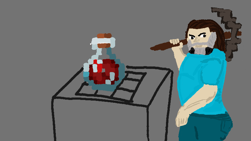 I got a little distracted a drew jack #bakotako #minecraft #jackblack #potions