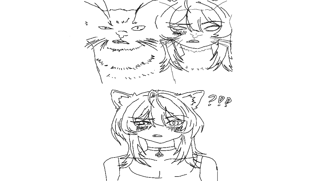 I wanted to draw one more thing ngl heres the infamous cat face theory.
