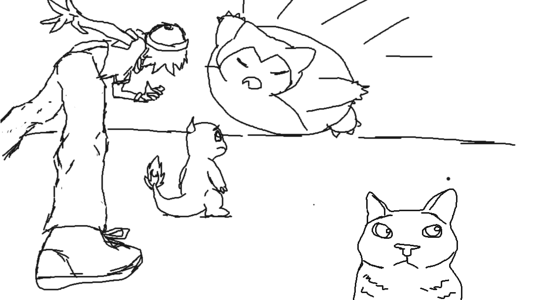 "you should draw something from ""evomon"" in there"