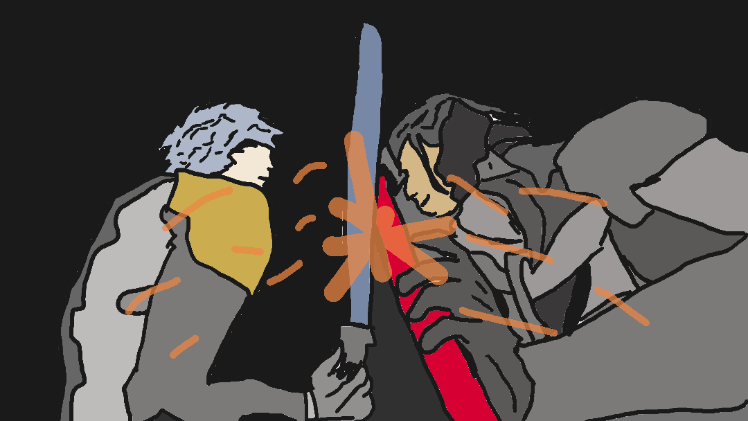 the train fight against Sam at the start of MGR:R