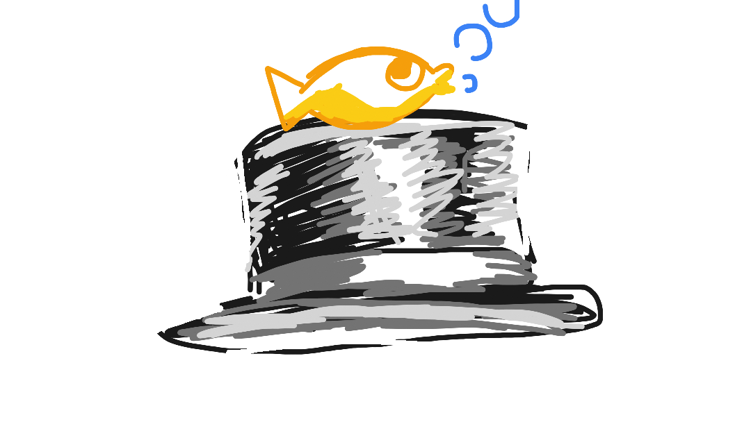 A fish with a hat? Nahhhh. A hat with a fish