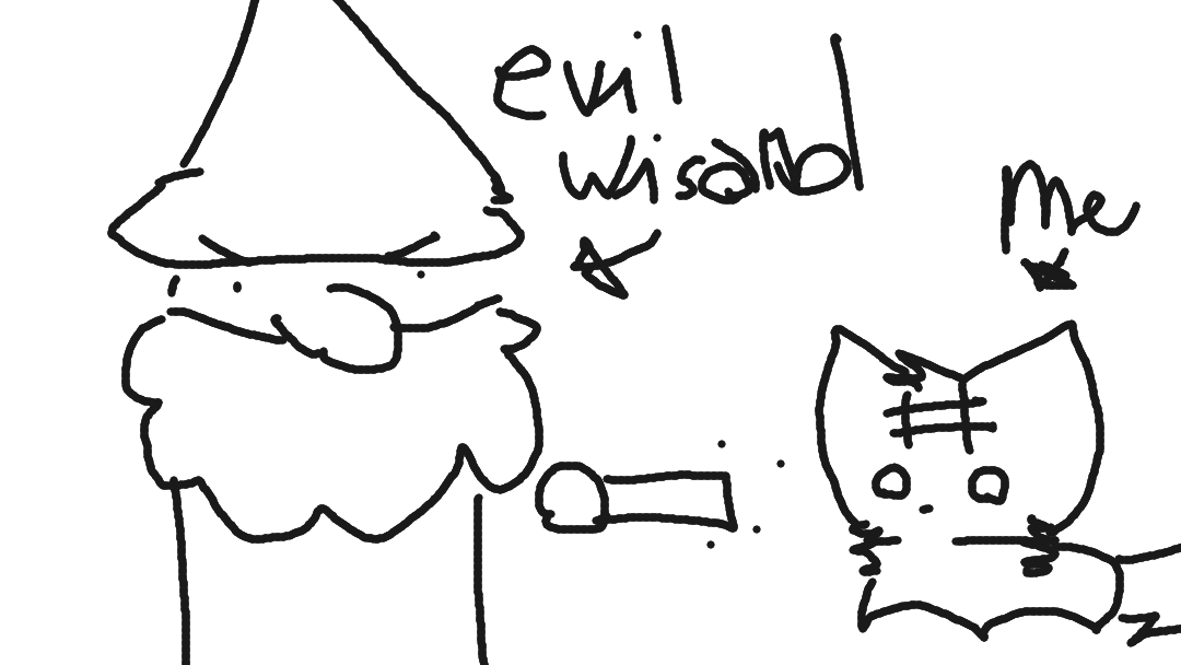 im not even lying yes a wisard turned me into a cat(except she was a woman. i did a man because majority are portrayed as men i think)