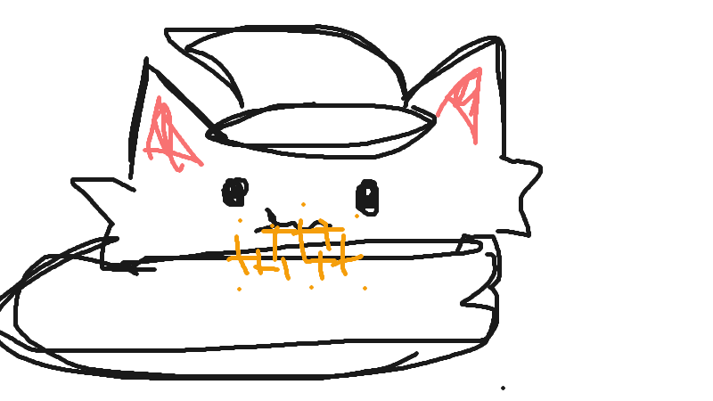 Cat eats glitter