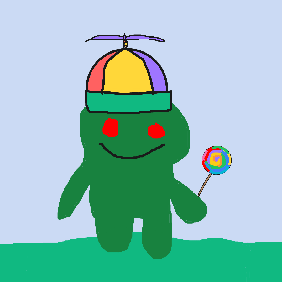 Little hat and his lollipop to go