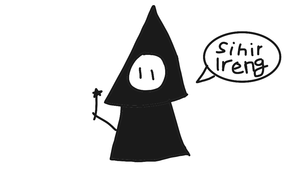 A kid trying to use black magic
