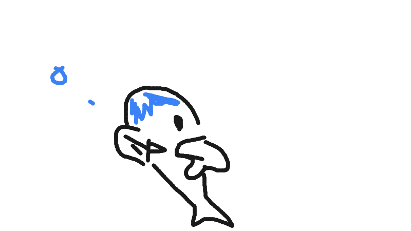 Drawing of "animals acting like other animals" by @kattawawa