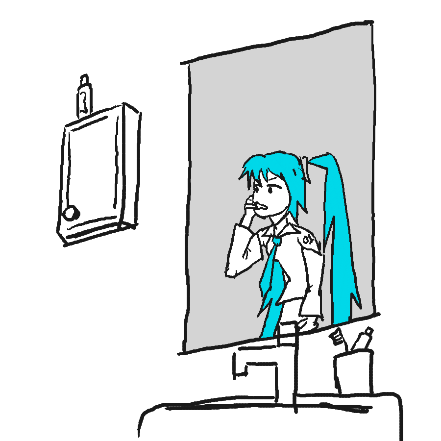 what happens when you aren't looking at a mirror