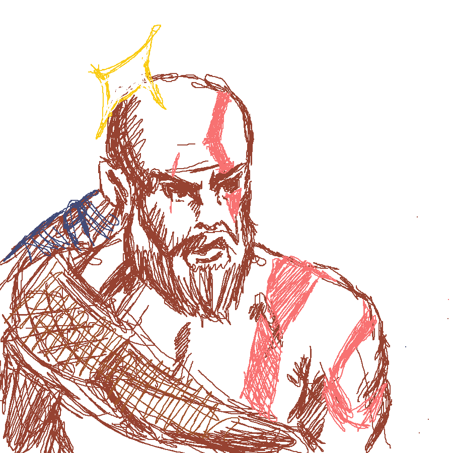 Lazy kratos doodle