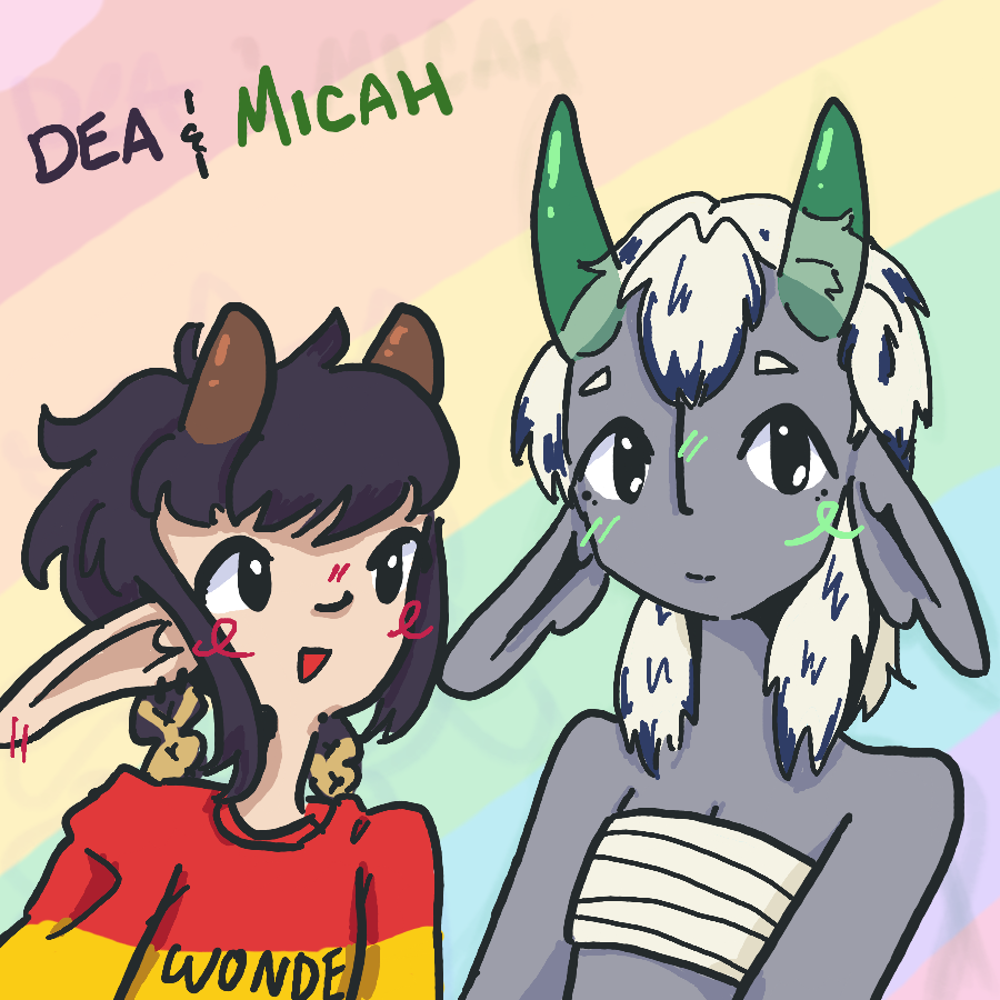 my lil gay demi-demons
theyre on my toyhouse if you wanna see more..
fun fact Dea is my oldest oc i have (from 2018)