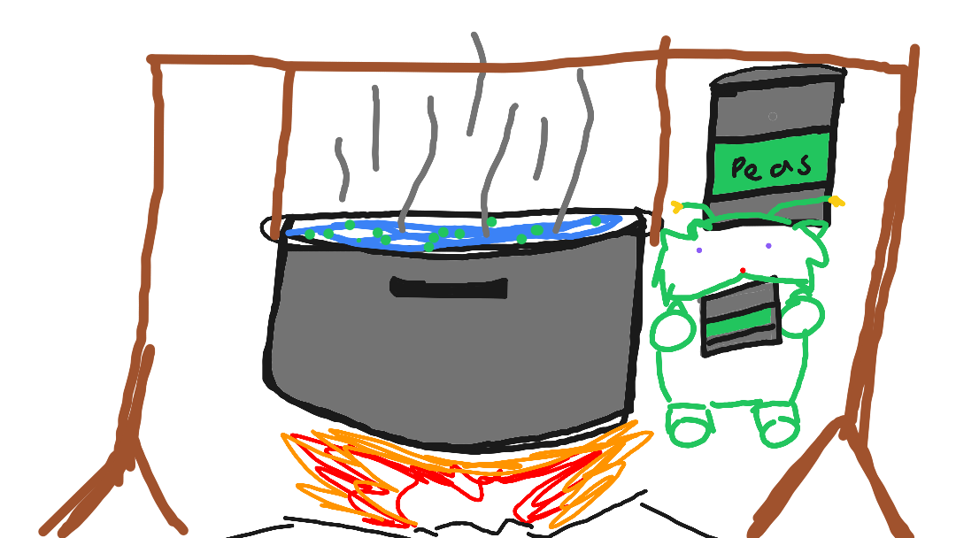 Boiled peas