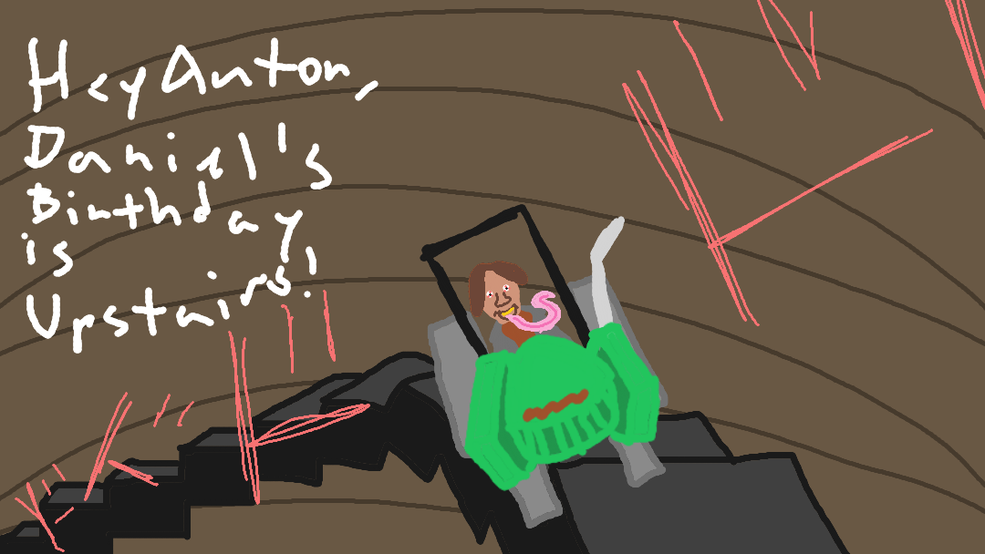 anton on his way to daniel's birthday with subaru aura monster and joseph joestar taking them there in the "car"