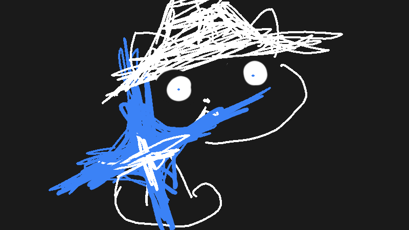 Wizard cat casts blue