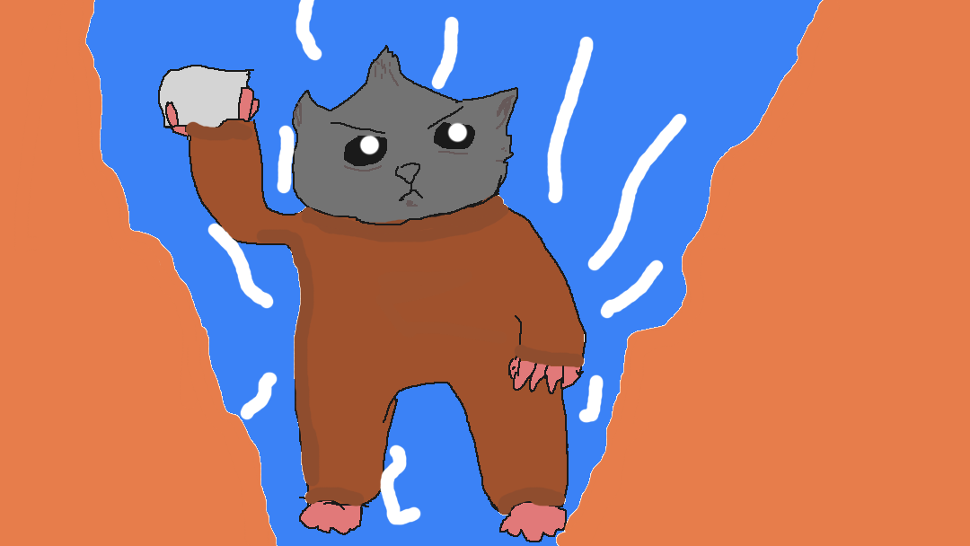 angry monkey cat