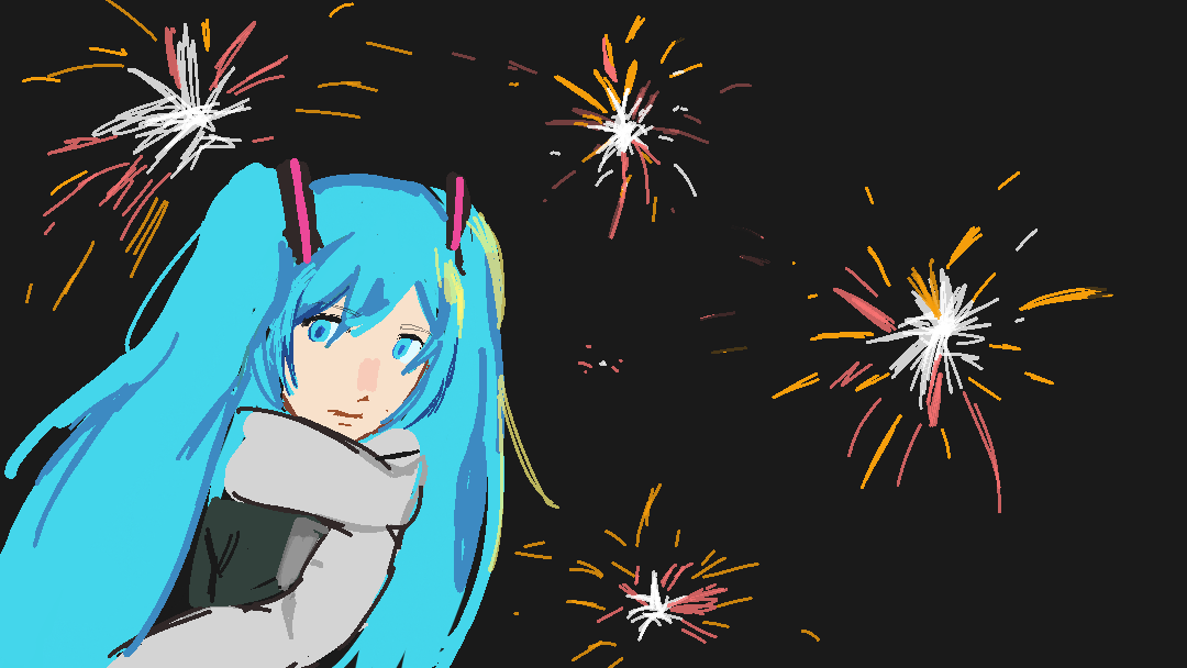 I can't draw fireworks properly