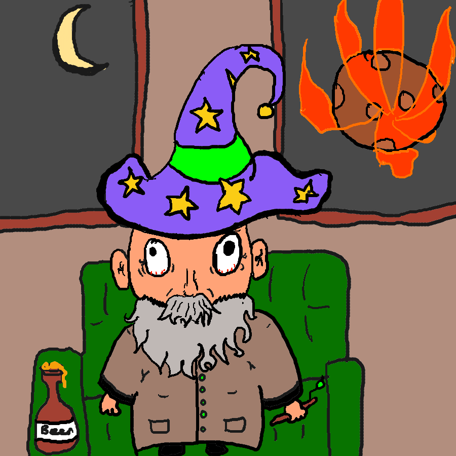 Drawing of "Wizard" by @dmcmaycry