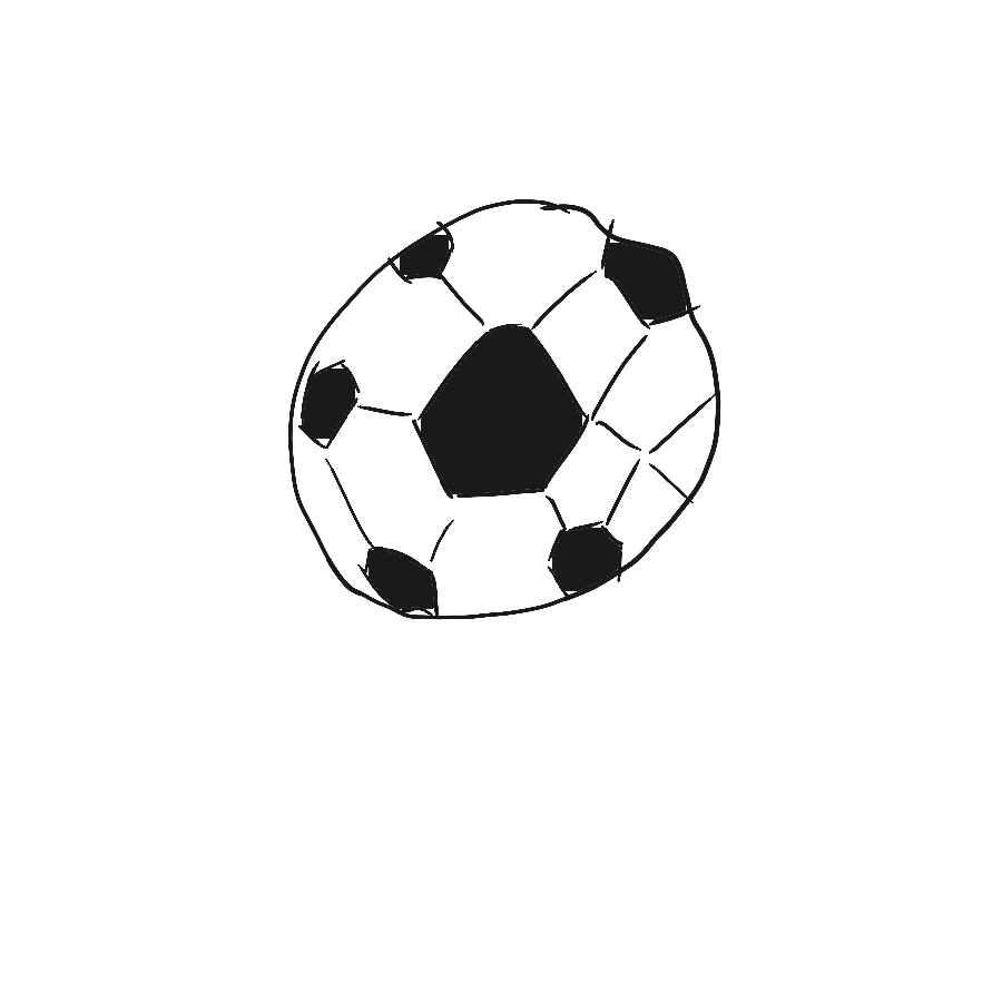 Drawing of "Soccer" by @baka