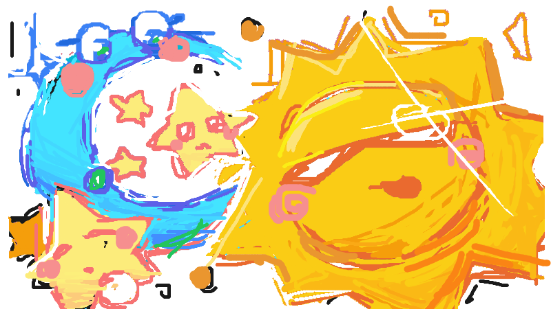 Oh, I wonder what that shine is.... Anyways- Sun and moon, #Yummy!