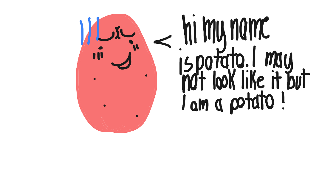 HE IS A POTATO DONT SAY HE IS NOT BECAUSE HE IS DEFINITELY A “POTATO”