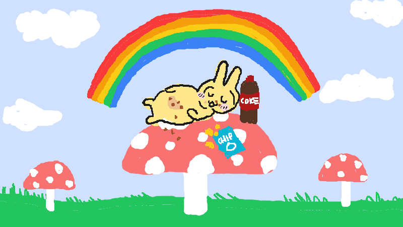 usagis post snack nap #chiikawa