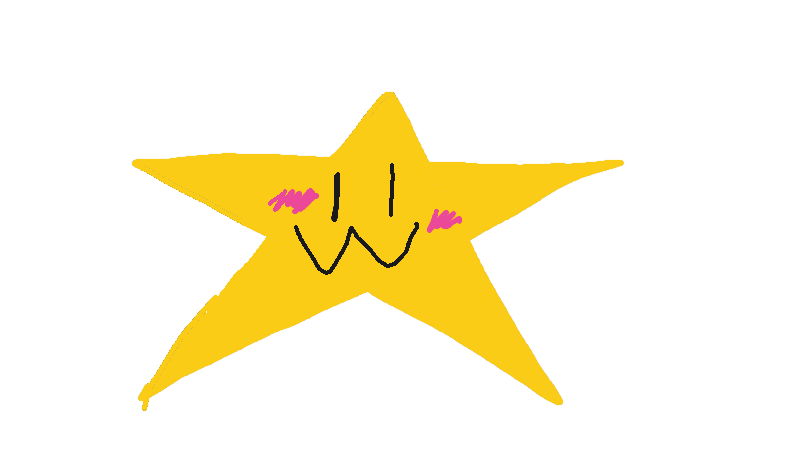 Drawing of "kawaii shapes" by @chompchomp