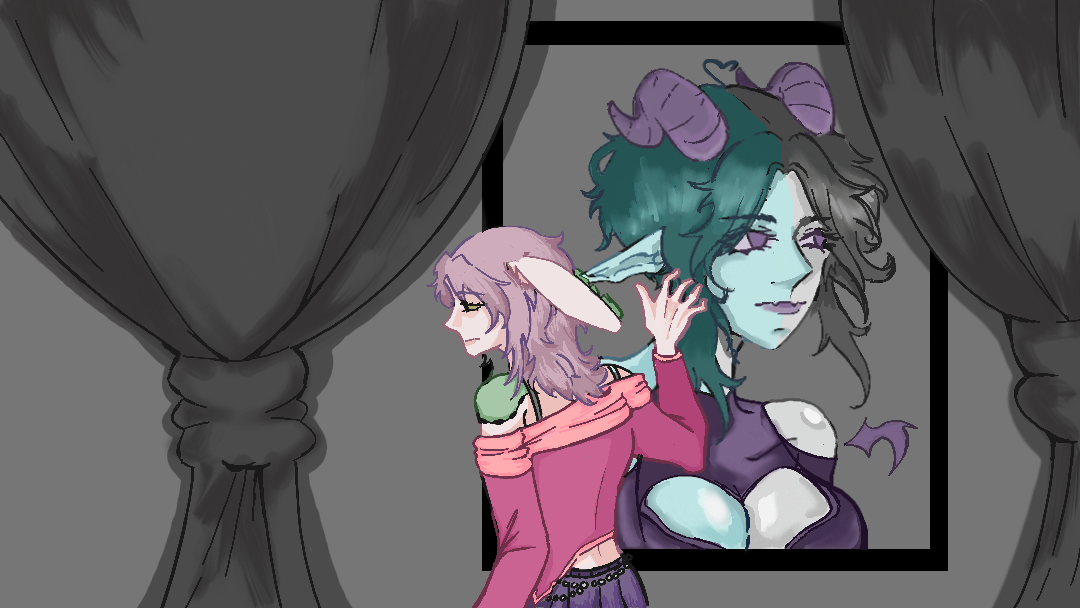 1 art trend I never did, decided to do it of my two OCS, 1 current sona and old one (kinda rushed chat) HELP