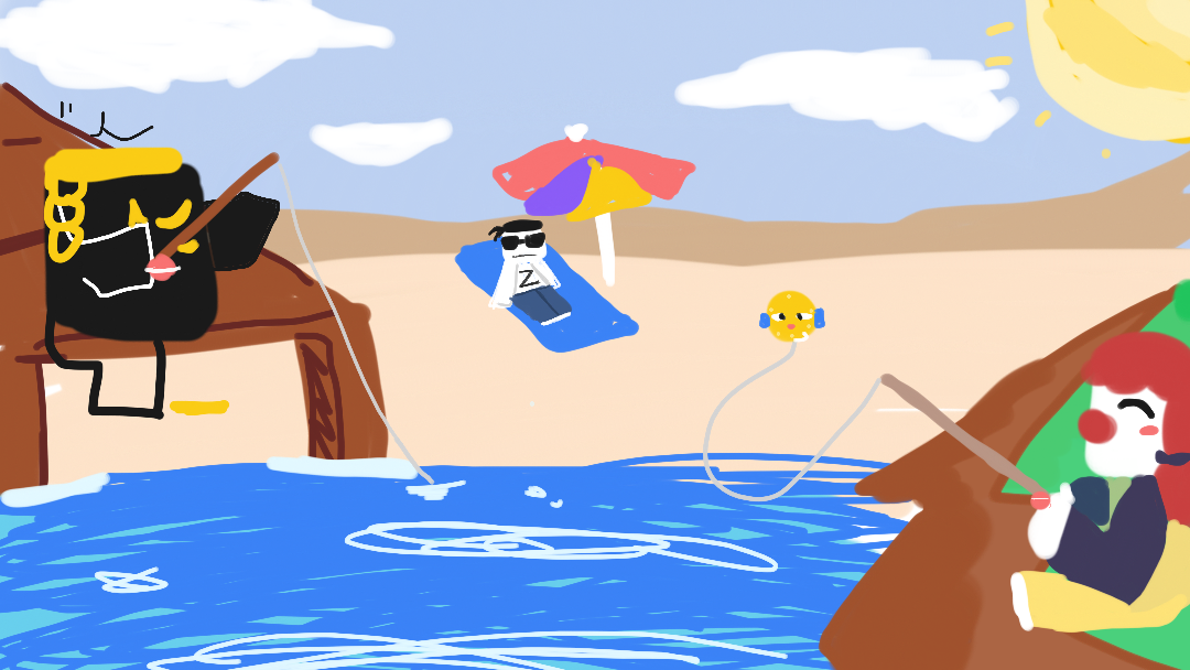 This kinda counts as fanart hopefully someone recognise this fandom