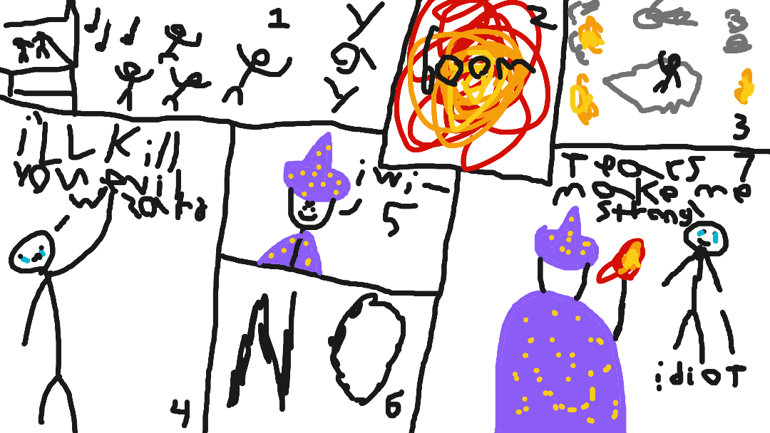 fristly yes part two on friday secondly the wizard blew up a concert he and his friends went to and thats why hes all sad angry and vengefu