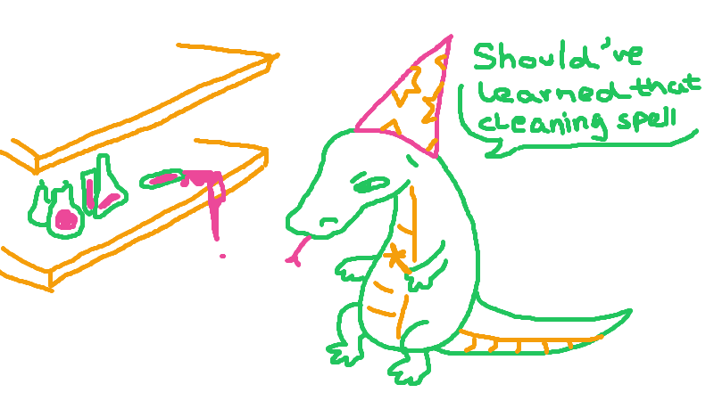Drawing of "wizard animal" by @alistar