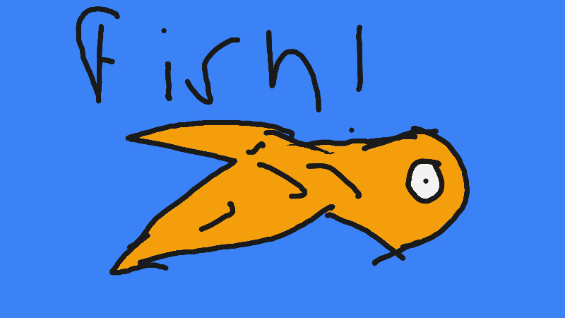 Drawing of "fish" by @panda