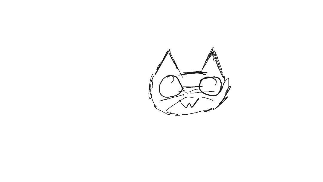 Cat with glasses