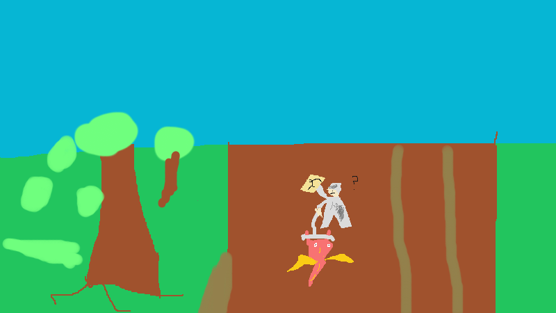 This knight does not know how to read a map. apparently fishing in an aquarium is against the law also